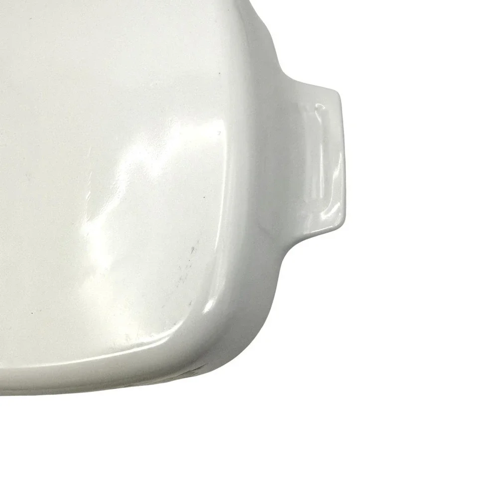 Vintage Corning‎ Ware L'Echalote Casserole Dish White Square Handles